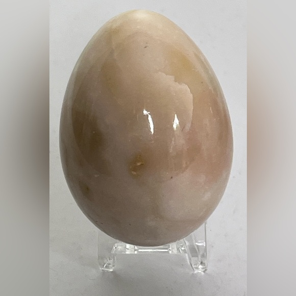 Polished Alabaster Stone 2.5" Pastel Purple Green Yellow Orange Tan Eggs - Picture 10 of 13